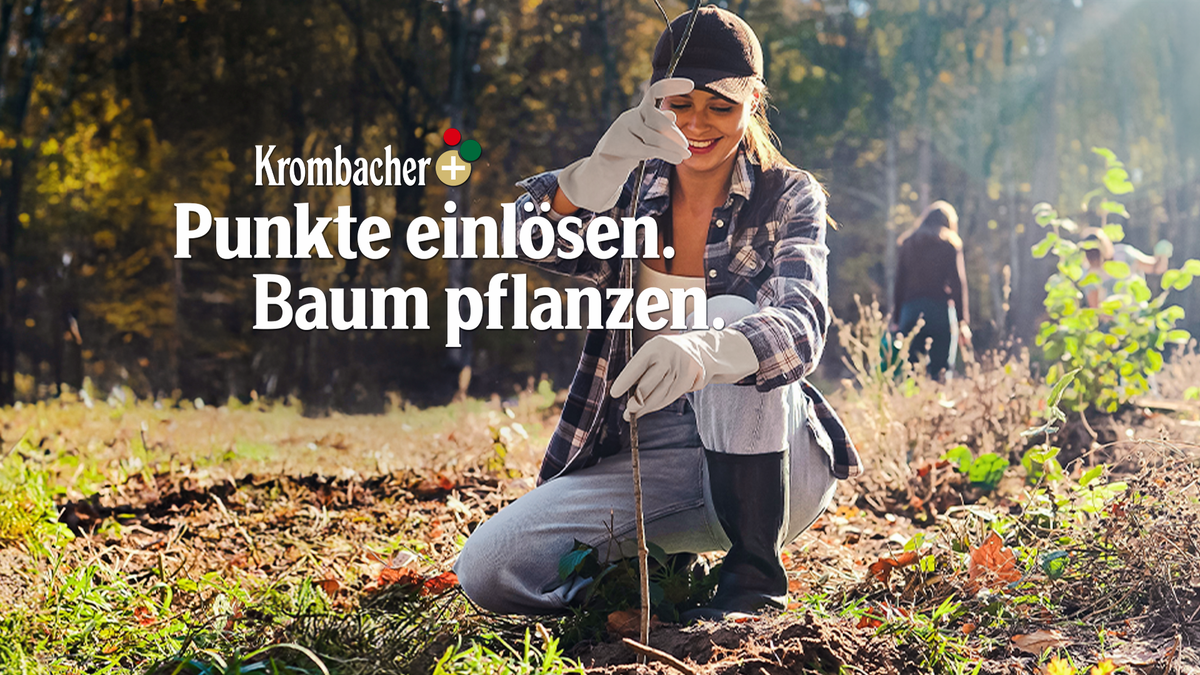 Registriere dich jetzt beim Krombacher+ Bonusprogramm und tue Gutes für die Natur.