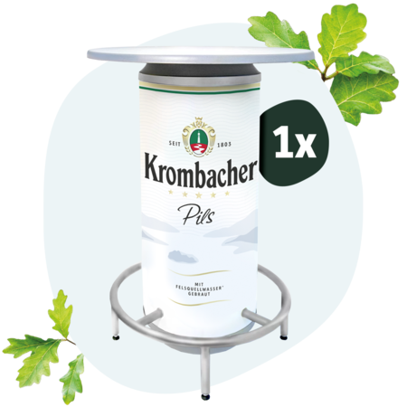 Krombacher Stehtisch in Dosenform